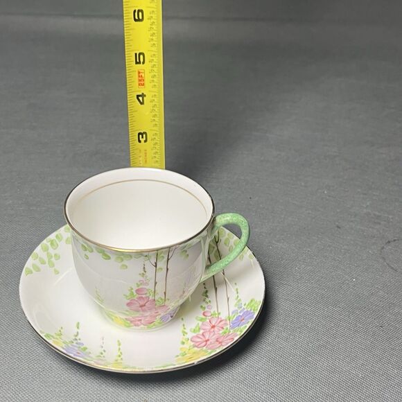Royal Standard Mayfair Footed Teacup & Saucer Floral Bone China - Picture 13 of 13
